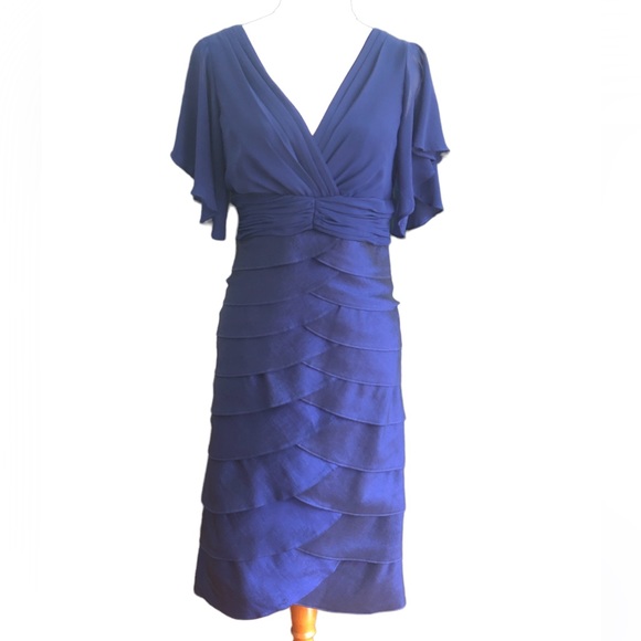 Queenspark Dresses Queenspark Sz 8 Blue Evening Dress Tiered Queenspark Dresses Queenspark Sz 8 Blue Evening Dress Tiered